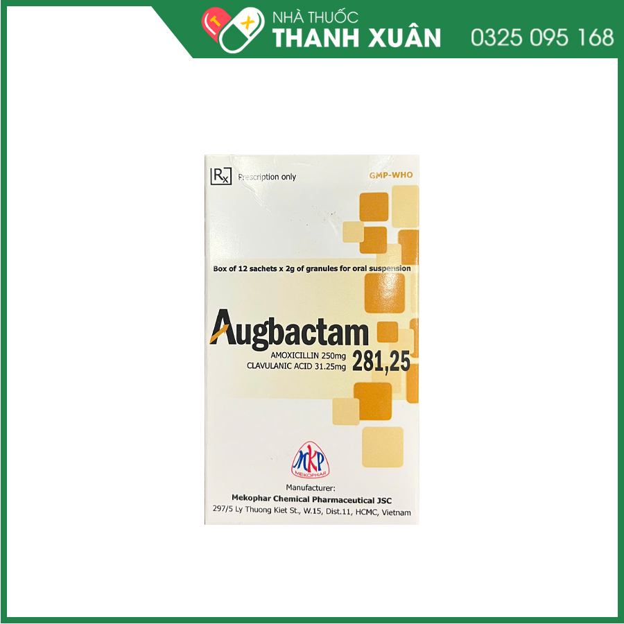 Augbactam 281,25 thuốc kháng sinh điều trị nhiễm khuẩn hô hấp, tiết niệu, da và mô mềm